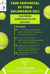 Fase provincial de tenis Salamanca 2023