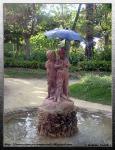 Fuente de los niños del paraguas en el Parque Genovés de Cádiz
